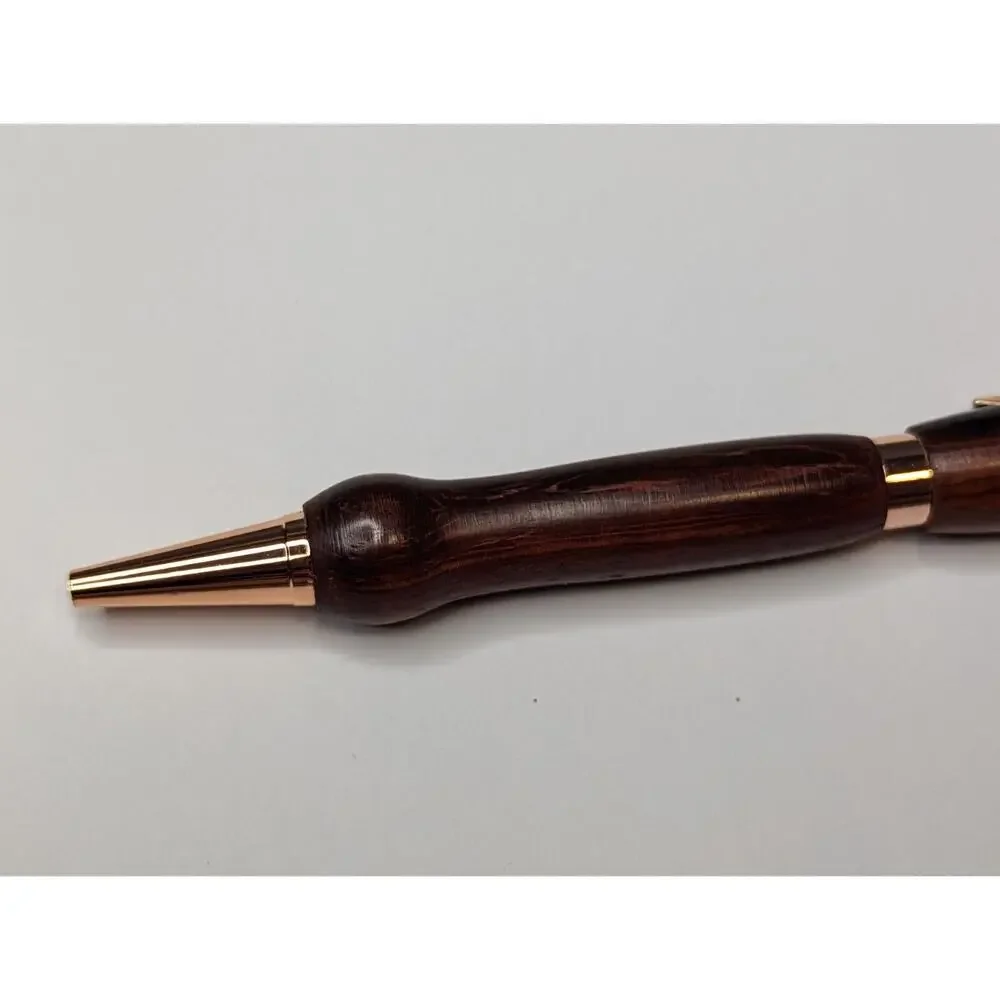 Slimline Twist Pen Copper Finish Red Heart‎ Body Hand Turned Pen
